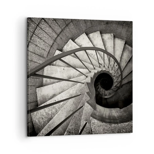 Lærredstryk - Billede på lærred - Op ad trapperne, ned ad trapperne - 60x60 cm