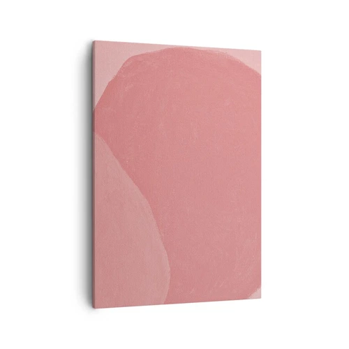 Lærredstryk - Billede på lærred - Organisk komposition i pink - 50x70 cm