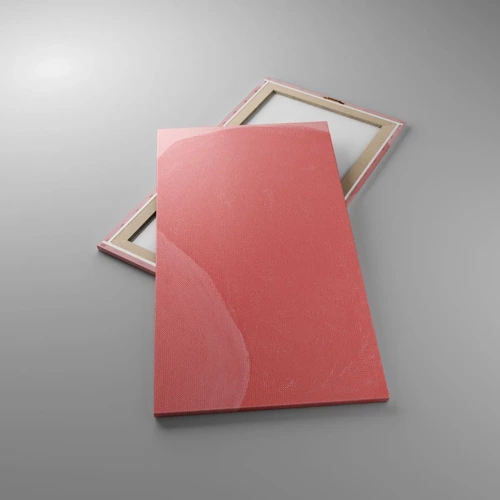 Lærredstryk - Billede på lærred - Organisk komposition i pink - 55x100 cm