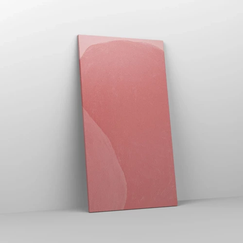 Lærredstryk - Billede på lærred - Organisk komposition i pink - 55x100 cm