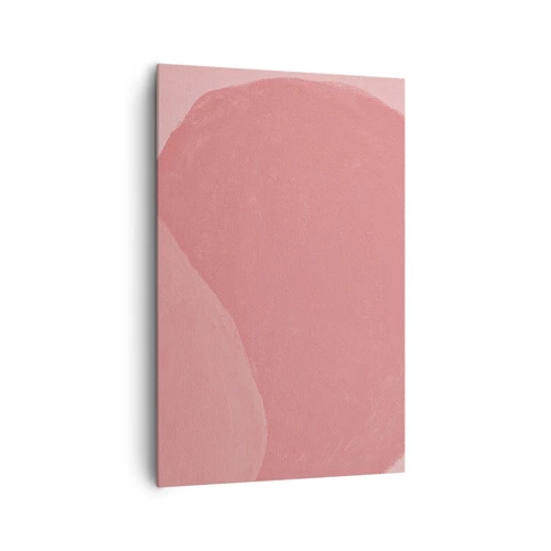 Lærredstryk - Billede på lærred - Organisk komposition i pink - 80x120 cm