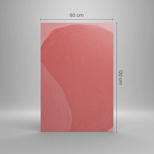 Lærredstryk - Billede på lærred - Organisk komposition i pink - 80x120 cm