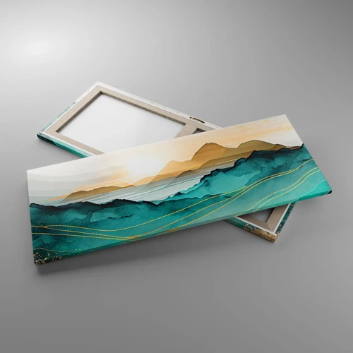 Lærredstryk - Billede på lærred - På grænsen til abstraktion - landskab - 100x40 cm