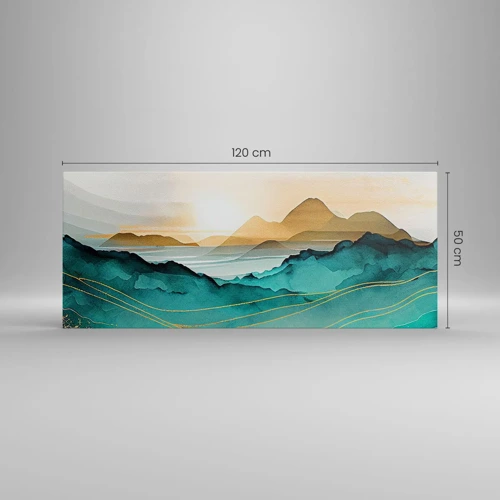 Lærredstryk - Billede på lærred - På grænsen til abstraktion - landskab - 120x50 cm