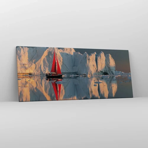 Lærredstryk - Billede på lærred - På kanten af verden - 120x50 cm
