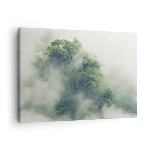Lærredstryk - Billede på lærred - Pakket ind i tåge - 70x50 cm