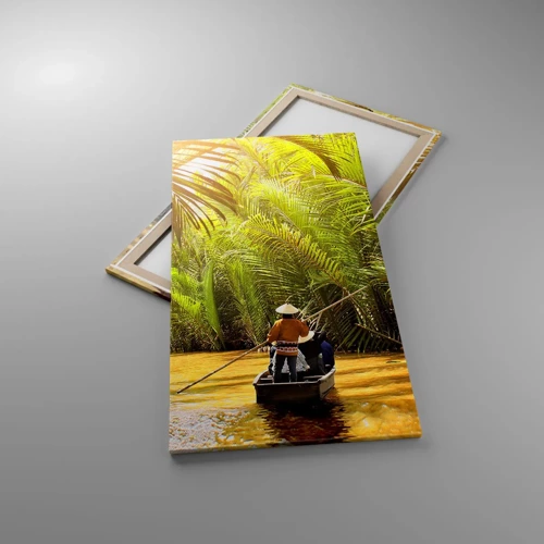 Lærredstryk - Billede på lærred - Palmeslugten - 65x120 cm