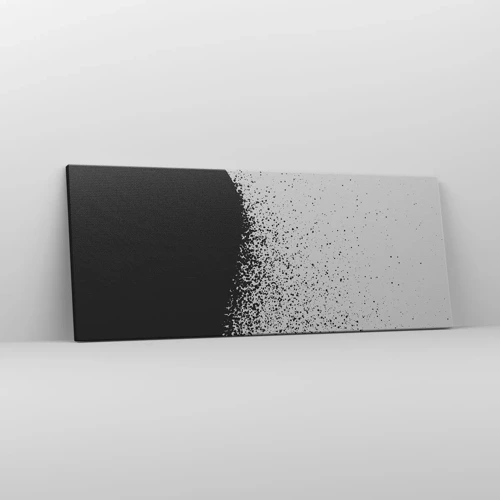 Lærredstryk - Billede på lærred - Partikelbevægelse - 100x40 cm