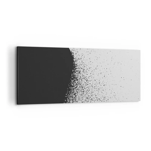Lærredstryk - Billede på lærred - Partikelbevægelse - 120x50 cm