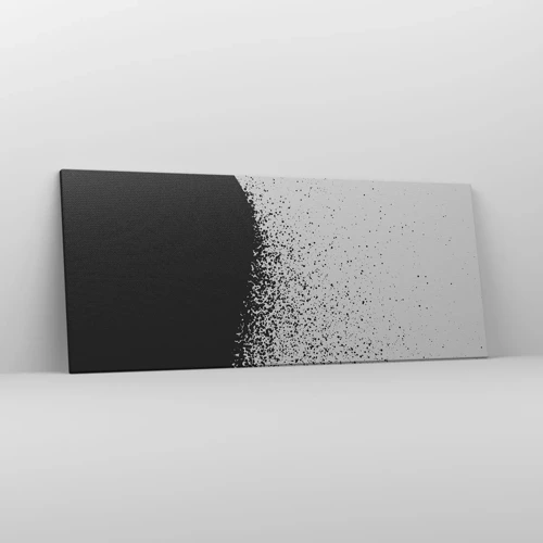 Lærredstryk - Billede på lærred - Partikelbevægelse - 120x50 cm
