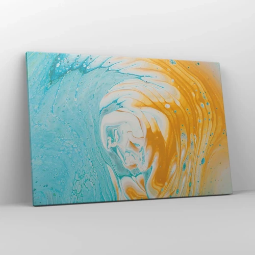 Lærredstryk - Billede på lærred - Pastel hvirvel - 120x80 cm