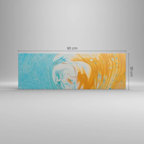 Lærredstryk - Billede på lærred - Pastel hvirvel - 90x30 cm