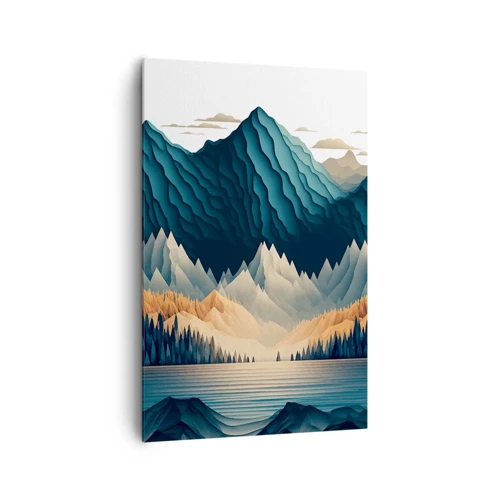 Lærredstryk - Billede på lærred - Perfekt bjerglandskab - 80x120 cm