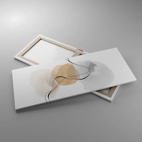 Lærredstryk - Billede på lærred - Perler i luften - 120x50 cm