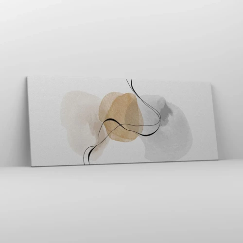 Lærredstryk - Billede på lærred - Perler i luften - 120x50 cm