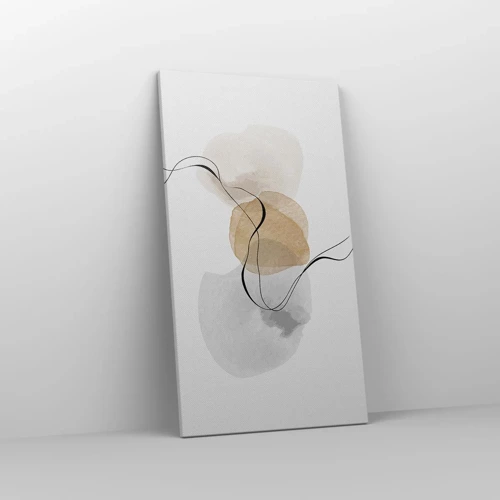 Lærredstryk - Billede på lærred - Perler i luften - 45x80 cm