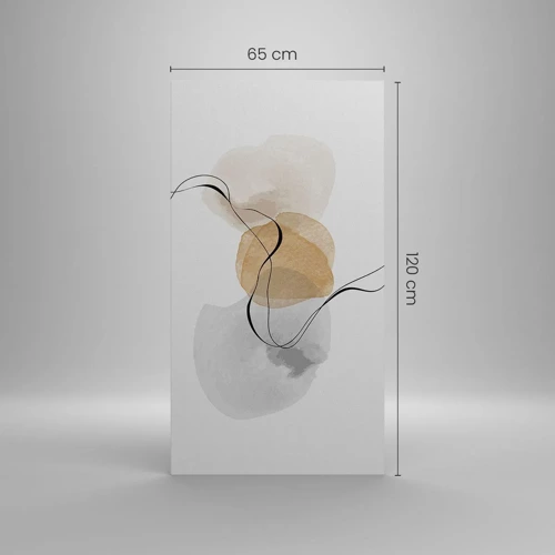 Lærredstryk - Billede på lærred - Perler i luften - 65x120 cm