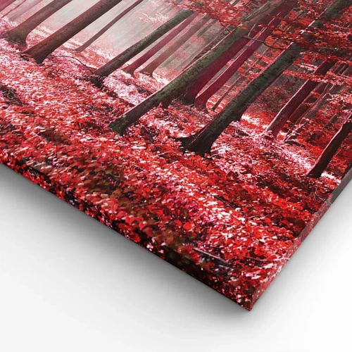 Lærredstryk - Billede på lærred - Rød er lige så smuk - 140x50 cm