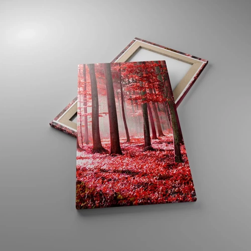 Lærredstryk - Billede på lærred - Rød er lige så smuk - 45x80 cm