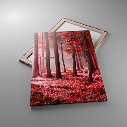 Lærredstryk - Billede på lærred - Rød er lige så smuk - 70x100 cm