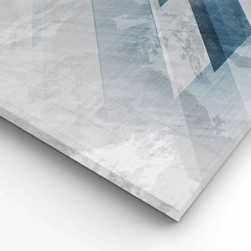 Lærredstryk - Billede på lærred - Rumlig komposition - bevægelse af gråtoner - 120x80 cm
