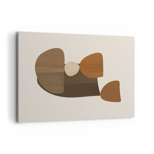 Lærredstryk - Billede på lærred - Sammensætning i bronze - 100x70 cm