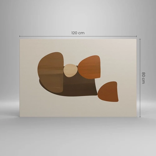 Lærredstryk - Billede på lærred - Sammensætning i bronze - 120x80 cm