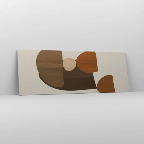 Lærredstryk - Billede på lærred - Sammensætning i bronze - 140x50 cm