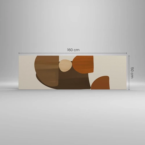 Lærredstryk - Billede på lærred - Sammensætning i bronze - 160x50 cm