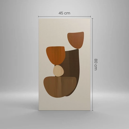 Lærredstryk - Billede på lærred - Sammensætning i bronze - 45x80 cm