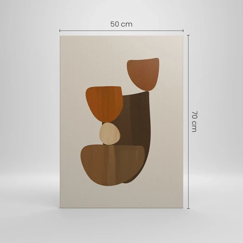 Lærredstryk - Billede på lærred - Sammensætning i bronze - 50x70 cm