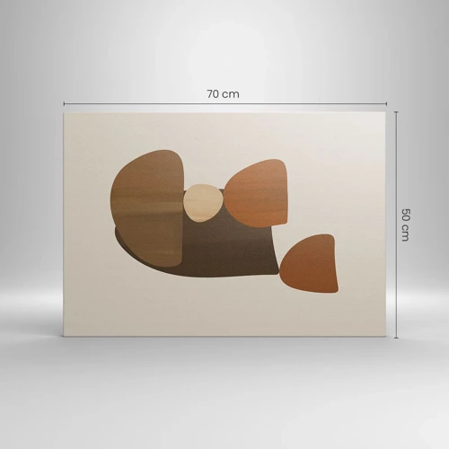 Lærredstryk - Billede på lærred - Sammensætning i bronze - 70x50 cm
