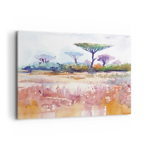 Lærredstryk - Billede på lærred - Savannens farver - 100x70 cm