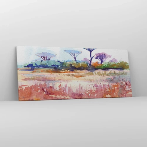 Lærredstryk - Billede på lærred - Savannens farver - 120x50 cm