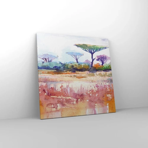 Lærredstryk - Billede på lærred - Savannens farver - 50x50 cm