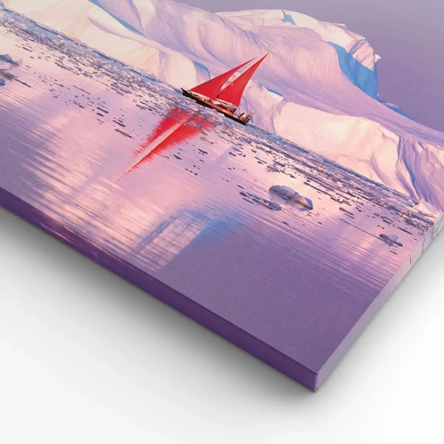 Lærredstryk - Billede på lærred - Sejlets varme, isens kulde - 50x70 cm
