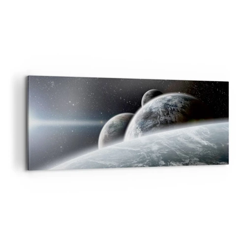 Lærredstryk - Billede på lærred - Sfærernes kosmiske musik - 100x40 cm