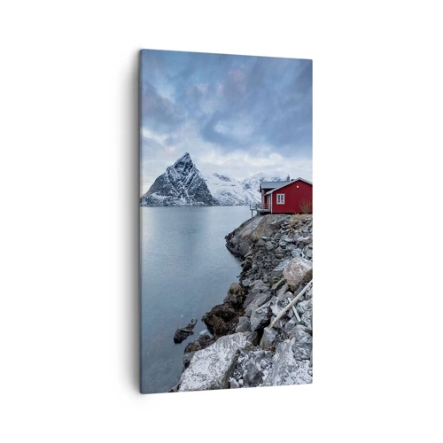 Lærredstryk - Billede på lærred - Skandinavisk tilflugtssted - 45x80 cm