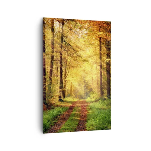 Lærredstryk - Billede på lærred - Skovgylden stilhed - 80x120 cm