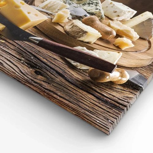 Lærredstryk - Billede på lærred - Smil til osten - 100x40 cm