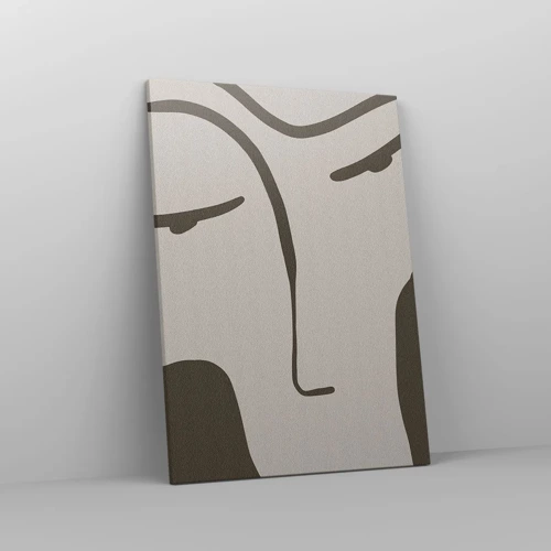 Lærredstryk - Billede på lærred - Som fra et Modigliani-maleri - 50x70 cm