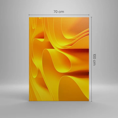 Lærredstryk - Billede på lærred - Som solens bølger - 70x100 cm