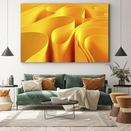 Lærredstryk - Billede på lærred - Som solens bølger - 70x50 cm