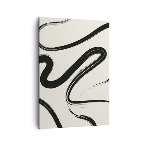Lærredstryk - Billede på lærred - Sort og hvid fantasifuldhed - 50x70 cm