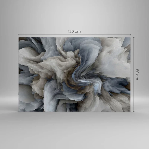 Lærredstryk - Billede på lærred - Sten og blomst - 120x80 cm