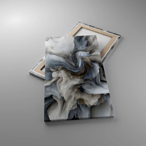 Lærredstryk - Billede på lærred - Sten og blomst - 45x80 cm