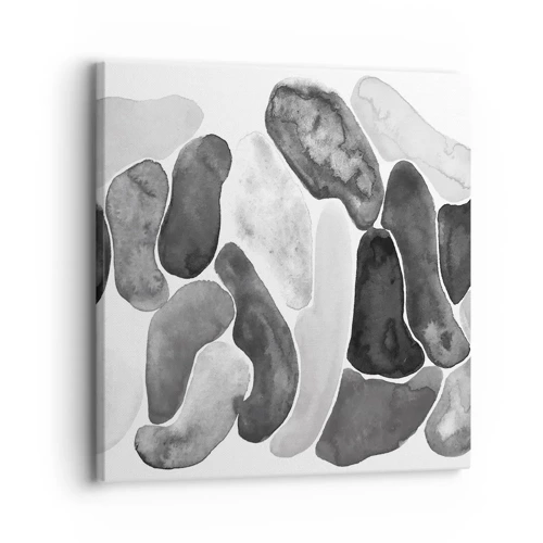 Lærredstryk - Billede på lærred - Stenet abstraktion - 30x30 cm