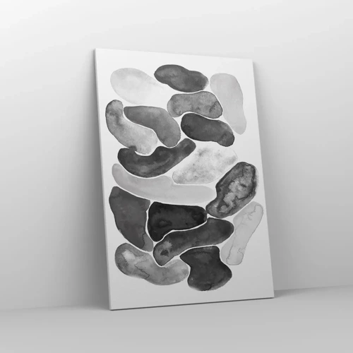 Lærredstryk - Billede på lærred - Stenet abstraktion - 70x100 cm