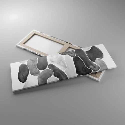 Lærredstryk - Billede på lærred - Stenet abstraktion - 90x30 cm