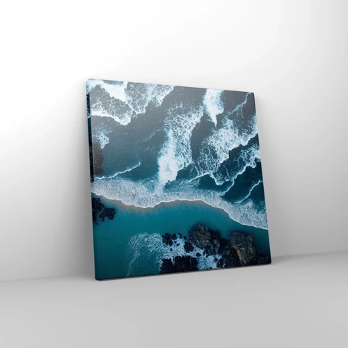 Lærredstryk - Billede på lærred - Svøbt i bølger - 30x30 cm